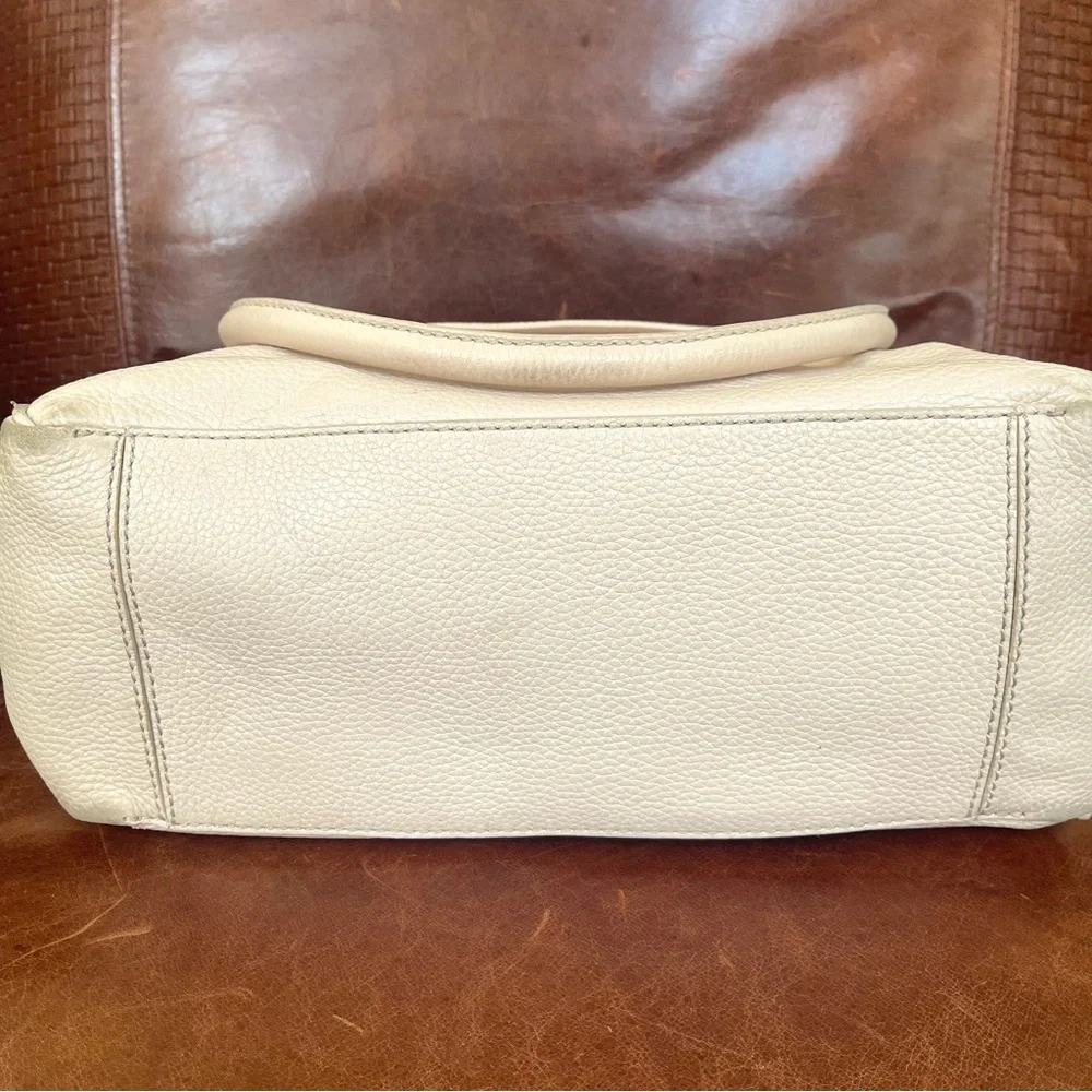 kate spade New York Cream Leather Tote Bag